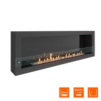 Биокамин SteelHeat WALL ONE 1700 черный, стекло, стемалит Биокамин SteelHeat WALL ONE 1700 черный, стекло, стемалит