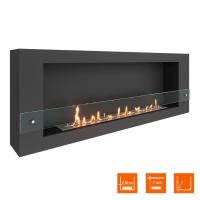 Биокамин SteelHeat WALL ONE 1200 LITE черный, стекло Биокамин SteelHeat WALL ONE 1200 LITE черный, стекло