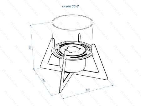 Настольный биокамин Lux Fire "Альфа" (черный) по цене 9 922 руб.