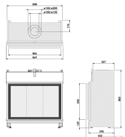 Газовый камин BellFires Original York Small Газовый камин BellFires Original York Small