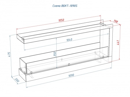 Встроенный биокамин Lux Fire Торцевой 1090 S Встроенный биокамин Lux Fire Торцевой 1090 S по цене 60 390 руб.