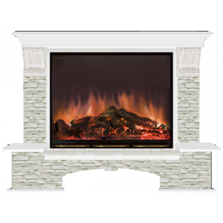 Бостон Грот однотонный (белый)+Arte 33