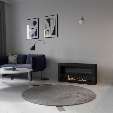 Биокамин SteelHeat WALL ONE 1100 черный по цене 41 370 руб.