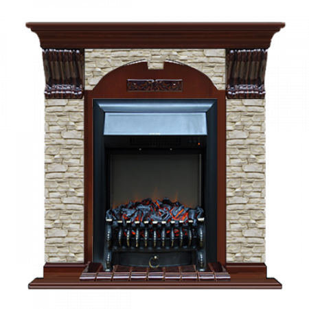 Арочный Грот однотонный (красное дерево)+Fobos Black