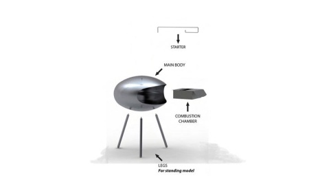 Напольный биокамин Cocoon Terra Stainless Steel по цене 182 100 руб.